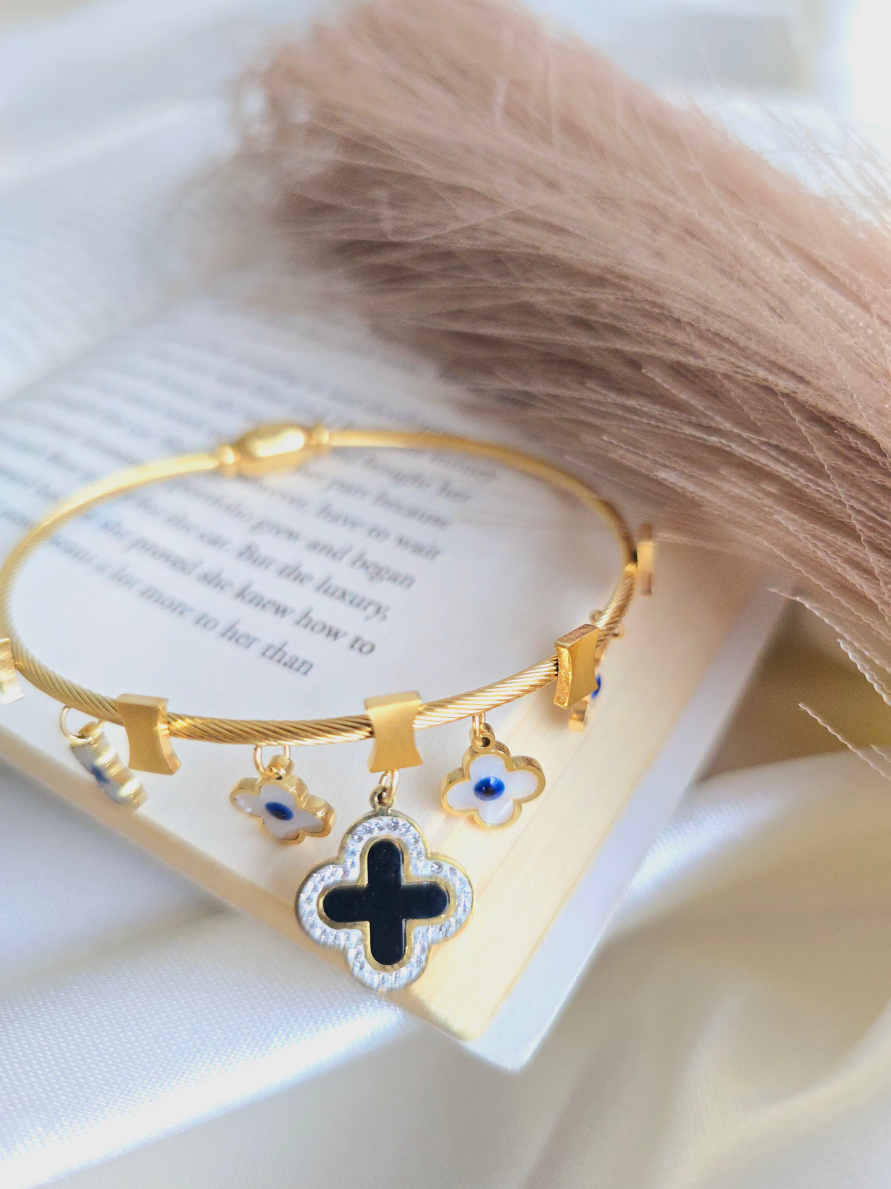 Enchanted Clover Charm Bracelet